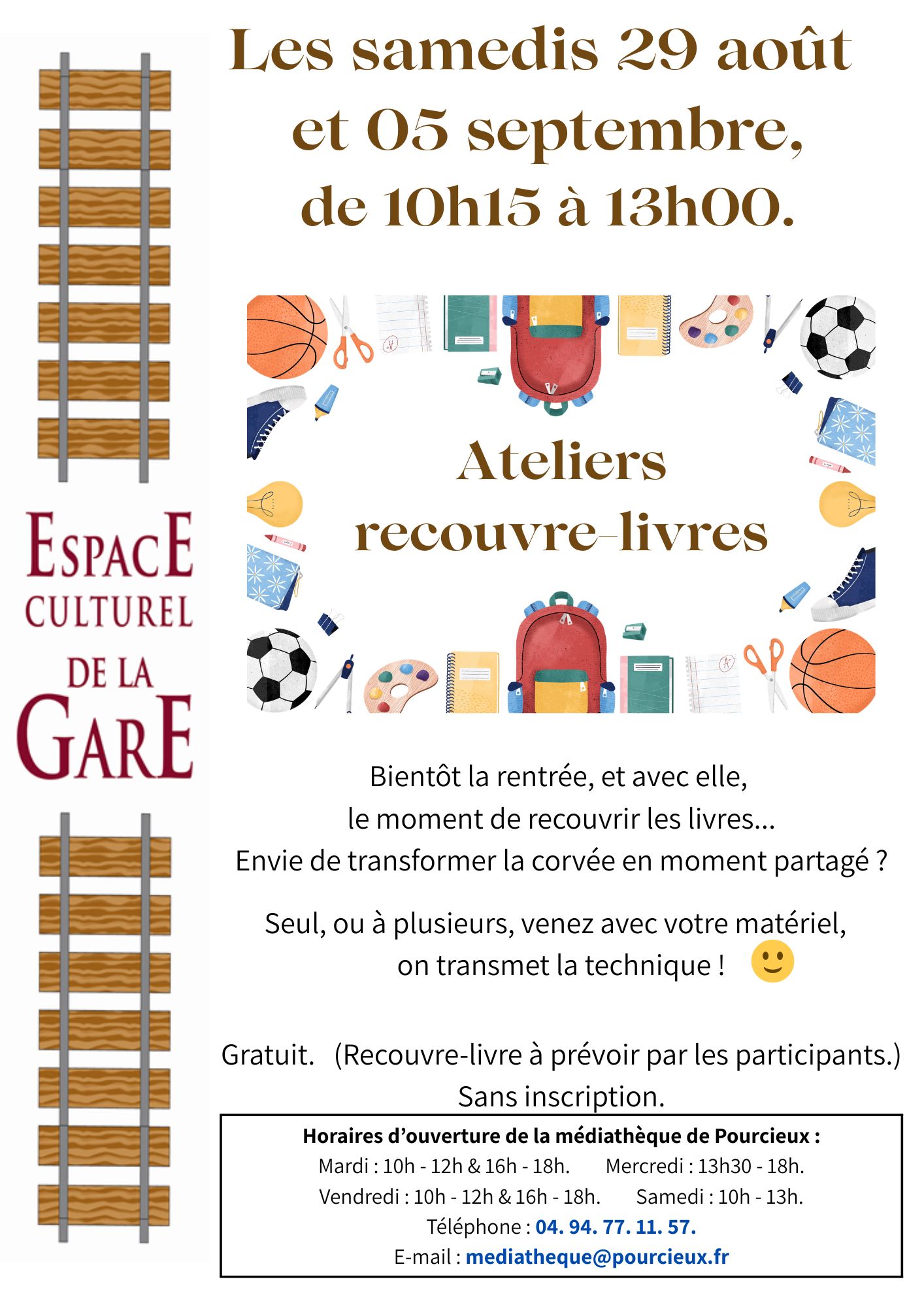 Ateliers recouvre livres samedis